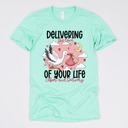 Small (UNISEX) Delivering Love Labor and Delivery: Heather Mint Nurse Valentine’s Day Graphic Tees – Cute Group Nurse Tshirts, Medical Staff Shirts, Sweetheart Hospital Unit Tees, Labor and Delivery Valentines