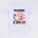 Small (UNISEX) Delivering Love Labor and Delivery: Lavender Dust Nurse Valentine’s Day Graphic Tees – Cute Group Nurse Tshirts, Medical Staff Shirts, Sweetheart Hospital Unit Tees, Labor and Delivery Valentines