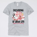 Small (UNISEX) Delivering Love Labor and Delivery: Athletic Grey Nurse Valentine’s Day Graphic Tees – Cute Group Nurse Tshirts, Medical Staff Shirts, Sweetheart Hospital Unit Tees, Labor and Delivery Valentines