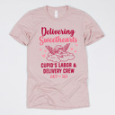 Small (UNISEX) Delivering Sweethearts: Pink Gravel Valentine’s Day Nurse Graphic Tees – Cute Group Nurse Tshirts, Medical Valentine Shirts, Heart and Love Nurse Styles, Hospital Valentine Wear