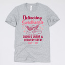 Small (UNISEX) Delivering Sweethearts: Athletic Grey Valentine’s Day Nurse Graphic Tees – Cute Group Nurse Tshirts, Medical Valentine Shirts, Heart and Love Nurse Styles, Hospital Valentine Wear