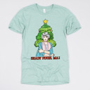 Small (UNISEX) Dorothy-Shady Pines Ma: Dusty Blue Golden Girls Christmas Tees - Funny Retro Holiday Tops for Christmas Parties, Coworker Gifts, Secret Santa, Classic TV Fans, and Hilarious Gift Ideas