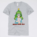 Small (UNISEX) Dorothy-Shady Pines Ma: Athletic Grey Golden Girls Christmas Tees - Funny Retro Holiday Tops for Christmas Parties, Coworker Gifts, Secret Santa, Classic TV Fans, and Hilarious Gift Ideas