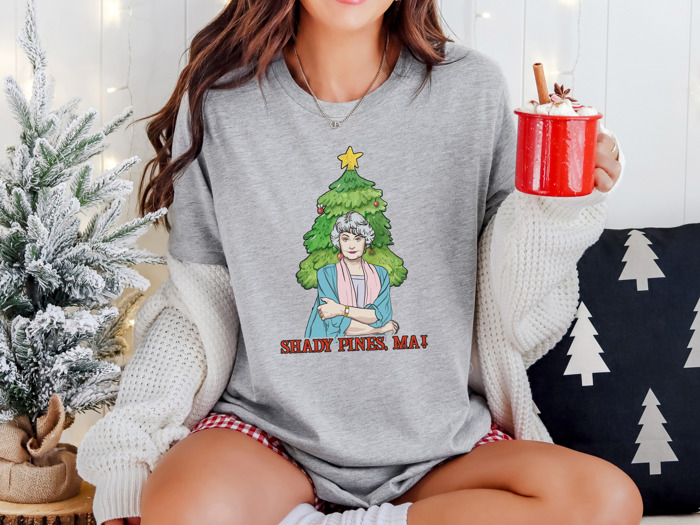 Golden Girls Christmas Tees - Funny Retro Holiday Tops for Christmas Parties, Coworker Gifts, Secret Santa, Classic TV Fans, and Hilarious Gift Ideas