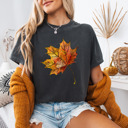 Small (UNISEX) Fall Orange Leaf: Pepper Trendy Fall and Halloween T-Shirts – Cute Spooky Season Graphic Tees for Moms, Teachers, Pumpkin Patch, and 31 Days of Halloween