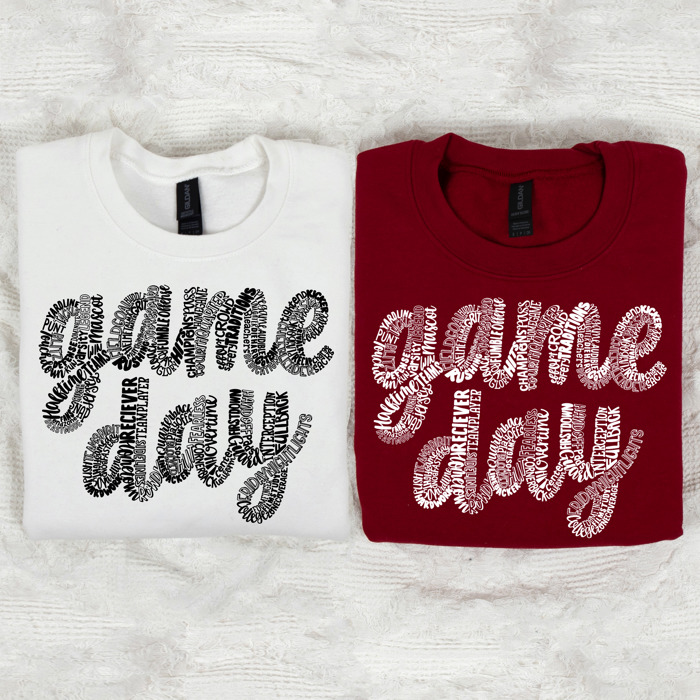 Cozy Game Day Football Sweatshirt – for Fans, Sports Moms, Tailgates, Football Season Gift Idea