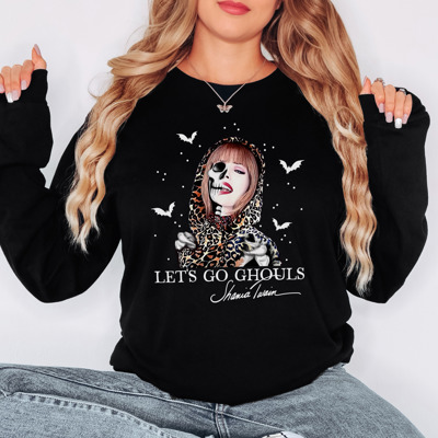 Bella Canvas Shania Twain Let’s Go Ghouls Sweater – Trendy Halloween Pullover, Perfect Pumpkin Patch, Popular Mom & Teacher Top, Fun Gift Idea