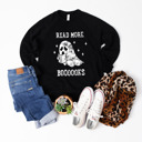  Funny Halloween Teacher Sweater – Spooky Skeleton and Ghost Design, Teacher Costume Top for Classroom, Pumpkin Patch, and Fall Parties