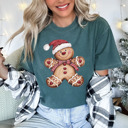 Small (UNISEX) Gingerbread Man: Blue Spruce Trendy Christmas T-Shirts, Santa, Reindeer, Gingerbread, and Festive Holiday Graphic Tees for Cookie Exchanges, Christmas Lights, and Holiday Gifts