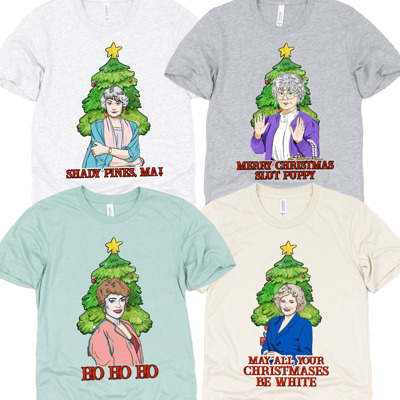 Golden Girls Christmas Tees - Funny Retro Holiday Tops for Christmas Parties, Coworker Gifts, Secret Santa, Classic TV Fans, and Hilarious Gift Ideas