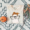 Small (UNISEX) Ghost: Ivory Trendy Fall and Halloween T-Shirts – Cute Spooky Season Graphic Tees for Moms, Teachers, Pumpkin Patch, and 31 Days of Halloween