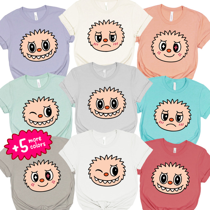 Trendy Cute Character Monster Group Costume Tee – Funny Teacher Shirt, Spooky School Event Outfit, Fall Top