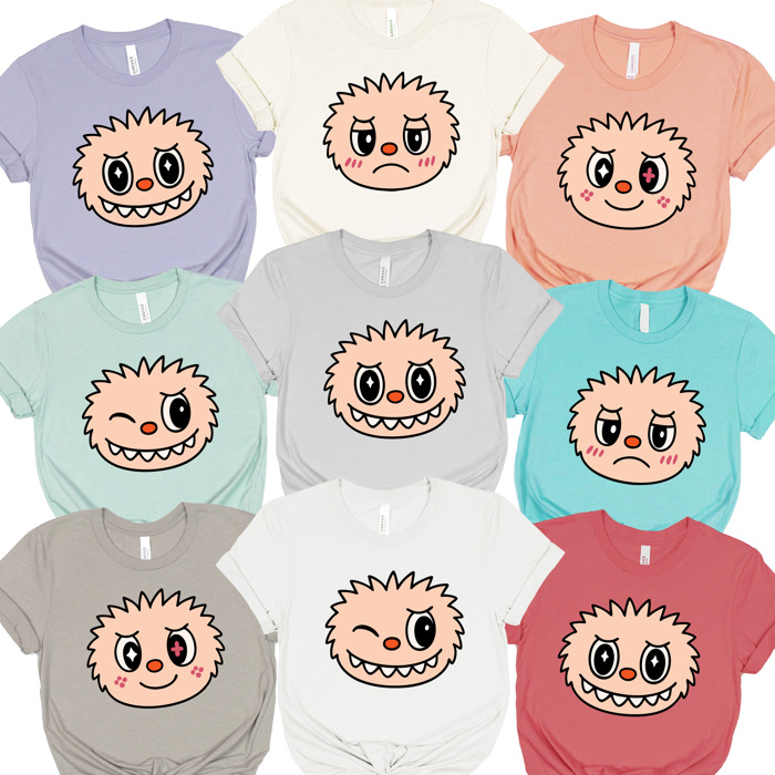 Trendy Cute Character Monster Group Costume Tee – Funny Teacher Shirt, Spooky School Event Outfit, Fall Top