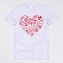 Small (UNISEX) Heart: Lavender Dust Valentine’s Day Teacher Graphic Tees – Cute Classroom Tshirts, Teacher Team Shirts, Hearts and Love Designs, School Valentine Celebration