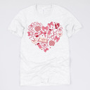 Small (UNISEX) Heart: Ash Valentine’s Day Teacher Graphic Tees – Cute Classroom Tshirts, Teacher Team Shirts, Hearts and Love Designs, School Valentine Celebration