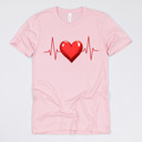 Small (UNISEX) Heartbeat: Pink Valentine’s Day Nurse Graphic Tees – Cute Group Nurse Tshirts, Medical Valentine Shirts, Heart and Love Nurse Styles, Hospital Valentine Wear