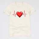 Small (UNISEX) Heartbeat: Natural Valentine’s Day Nurse Graphic Tees – Cute Group Nurse Tshirts, Medical Valentine Shirts, Heart and Love Nurse Styles, Hospital Valentine Wear