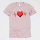 Small (UNISEX) Heartbeat: Pink Gravel Valentine’s Day Nurse Graphic Tees – Cute Group Nurse Tshirts, Medical Valentine Shirts, Heart and Love Nurse Styles, Hospital Valentine Wear