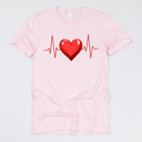 Small (UNISEX) Heartbeat: Soft Pink Valentine’s Day Nurse Graphic Tees – Cute Group Nurse Tshirts, Medical Valentine Shirts, Heart and Love Nurse Styles, Hospital Valentine Wear
