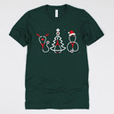 Small (UNISEX) Holiday Stethoscopes: Forest Christmas Nurse T-Shirts – Festive Holiday Tees for Nurses, Medical Staff, and Holiday Gifts