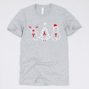 Small (UNISEX) Holiday Stethoscopes: Athletic Grey Christmas Nurse T-Shirts – Festive Holiday Tees for Nurses, Medical Staff, and Holiday Gifts