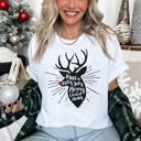  Holly Jolly Merry Christmas Deer Bella Canvas Tee