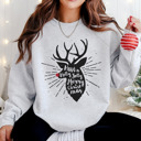  Holly Jolly Merry Christmas Deer Bella Canvas Sweater