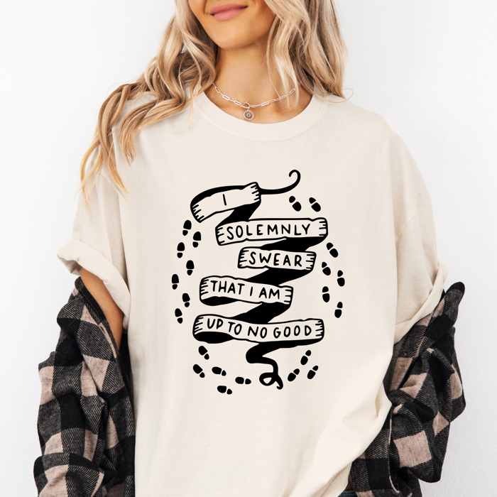Up To No Good Wizarding Movie Inspired Comfort Colors Tee