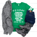  If It Includes Football Count Me In Sporty Prep Vintage Jersey Tee