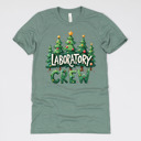 Small (UNISEX) Laboratory Crew: Heather Sage Christmas Medical Crew T-Shirts – Festive Holiday Tees for Nurses, Lab Techs, Pharmacists, Healthcare Teams and Xmas Gift Ideas
