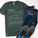 Medium (Uncle) Pine Personalized Letter Tees for Dad, Grandpa, Uncle, or Brother – Sentimental Gift for Father Figures