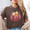 Small (UNISEX) Maroon Pumpkin: Espresso Cozy Thanksgiving Holiday Tees – Pumpkins, Turkeys, and Thankful Vibes, Family Gatherings, Holiday Comfort, Trendy Friendsgiving