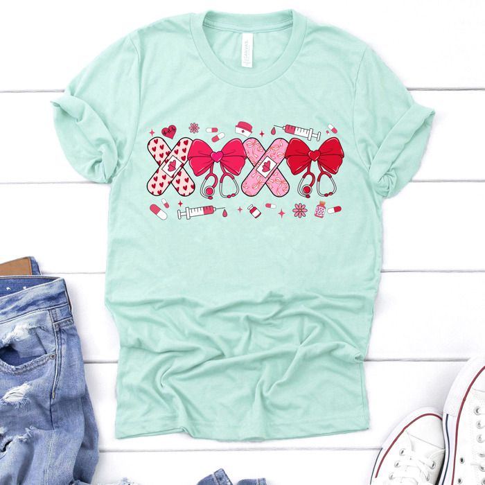 Nurse Valentine’s Day Graphic Tees – Cute Group Nurse Tshirts, Medical Staff Shirts, Sweetheart Hospital Unit Tees, Labor and Delivery Valentines