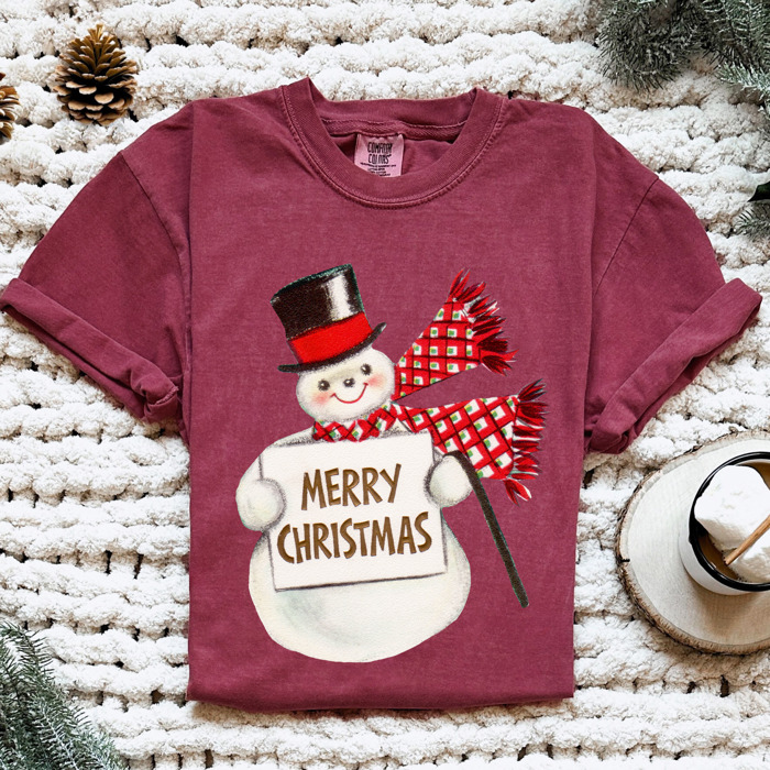 Vintage Christmas T-Shirts – Retro Holiday Tees with Santa, Snowman, Reindeer, and Festive Nostalgia