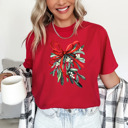 Small (UNISEX) Mistletoe: Red Trendy Christmas T-Shirts, Santa, Reindeer, Gingerbread, and Festive Holiday Graphic Tees for Cookie Exchanges, Christmas Lights, and Holiday Gifts