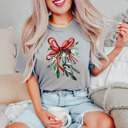 Small (UNISEX) Mistletoe: Grey Trendy Christmas T-Shirts, Santa, Reindeer, Gingerbread, and Festive Holiday Graphic Tees for Cookie Exchanges, Christmas Lights, and Holiday Gifts