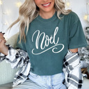 Small (UNISEX) Noel: Blue Spruce Vintage Minty Christmas Holiday Tees – Santa, Reindeer, Snowman, Noël, and Poinsettia for Classic Holiday Cheer, Cozy Winter Style, and Holiday Gift Ideas