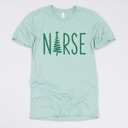 Small (UNISEX) Nurse: Dusty Blue Christmas Nurse T-Shirts – Festive Holiday Tees for Nurses, Medical Staff, and Holiday Gifts
