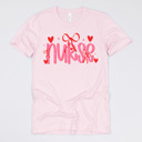 Small (UNISEX) Nurse: Soft Pink Valentine’s Day Nurse Graphic Tees – Cute Group Nurse Tshirts, Medical Valentine Shirts, Heart and Love Nurse Styles, Hospital Valentine Wear