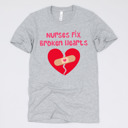 Small (UNISEX) Nurses Fix Broken Hearts: Athletic Grey Valentine’s Day Nurse Graphic Tees – Cute Group Nurse Tshirts, Medical Valentine Shirts, Heart and Love Nurse Styles, Hospital Valentine Wear