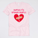 Small (UNISEX) Nurses Fix Broken Hearts: Soft Pink Valentine’s Day Nurse Graphic Tees – Cute Group Nurse Tshirts, Medical Valentine Shirts, Heart and Love Nurse Styles, Hospital Valentine Wear