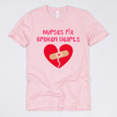 Small (UNISEX) Nurses Fix Broken Hearts: Pink Valentine’s Day Nurse Graphic Tees – Cute Group Nurse Tshirts, Medical Valentine Shirts, Heart and Love Nurse Styles, Hospital Valentine Wear