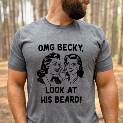 Men’s Beard Humor Tee – Pop Culture Pun Gift for Fathers Day
