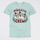 Small (UNISEX) Phlebotomy Crew: Dusty Blue Christmas Medical Crew T-Shirts – Festive Holiday Tees for Nurses, Lab Techs, Pharmacists, Healthcare Teams and Xmas Gift Ideas