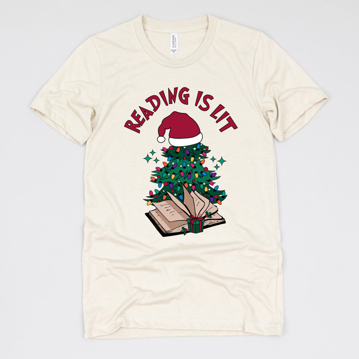 Cozy Christmas Reading T-Shirts - Festive Holiday Book Lover Tees for Teachers, Librarians, Bookworms, and Cozy Gift Ideas