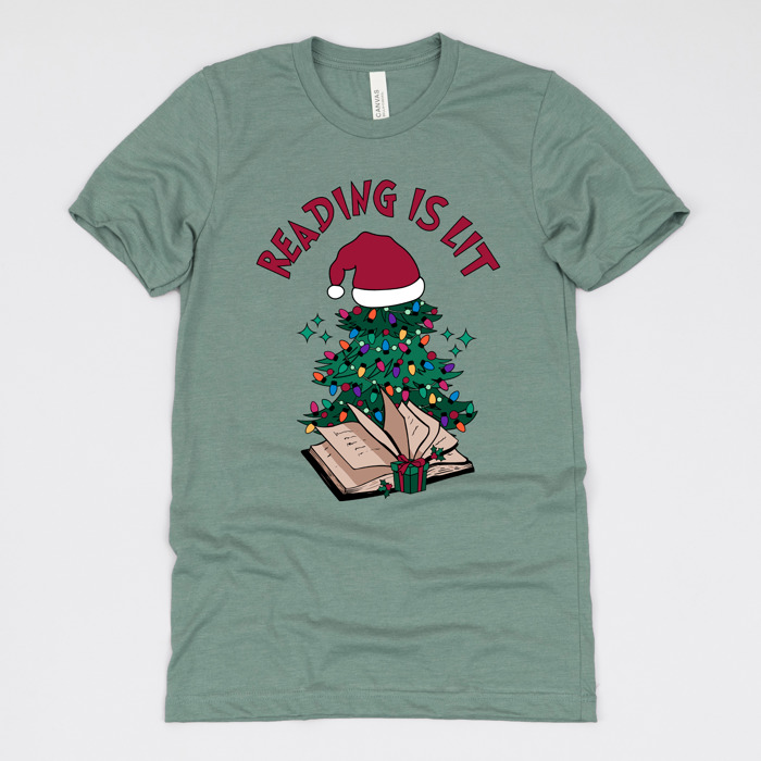 Cozy Christmas Reading T-Shirts - Festive Holiday Book Lover Tees for Teachers, Librarians, Bookworms, and Cozy Gift Ideas
