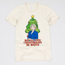 Small (UNISEX) Rose-May All Your Christmases Be White: Natural Golden Girls Christmas Tees - Funny Retro Holiday Tops for Christmas Parties, Coworker Gifts, Secret Santa, Classic TV Fans, and Hilarious Gift Ideas