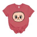 Small (UNISEX) Sad Face: Vintage Red Trendy Cute Character Monster Group Costume Tee – Funny Teacher Shirt, Spooky School Event Outfit, Fall Top