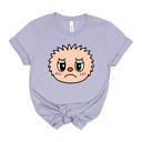 Small (UNISEX) Sad Face: Lavender Blue Trendy Cute Character Monster Group Costume Tee – Funny Teacher Shirt, Spooky School Event Outfit, Fall Top
