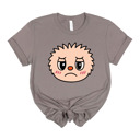 Small (UNISEX) Sad Face: Pebble Trendy Cute Character Monster Group Costume Tee – Funny Teacher Shirt, Spooky School Event Outfit, Fall Top